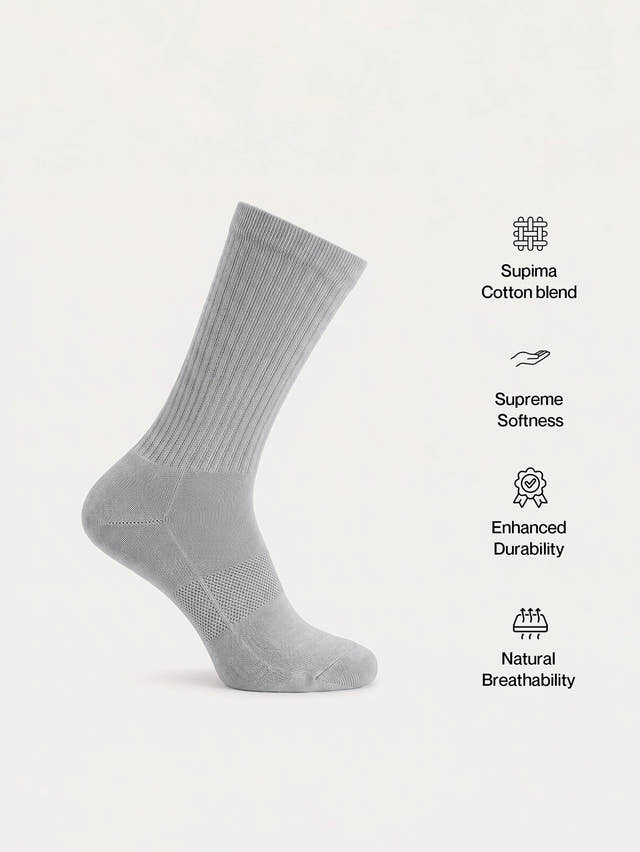 Chaussettes mi-mollet en coton Supima® — Lot de 3