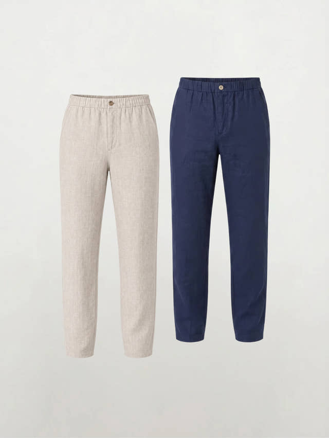 Pantalon habillé en 100 % lin européen — Lot de 2