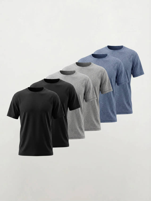 T-shirt col rond FlowBlend™ Active — Lot de 6