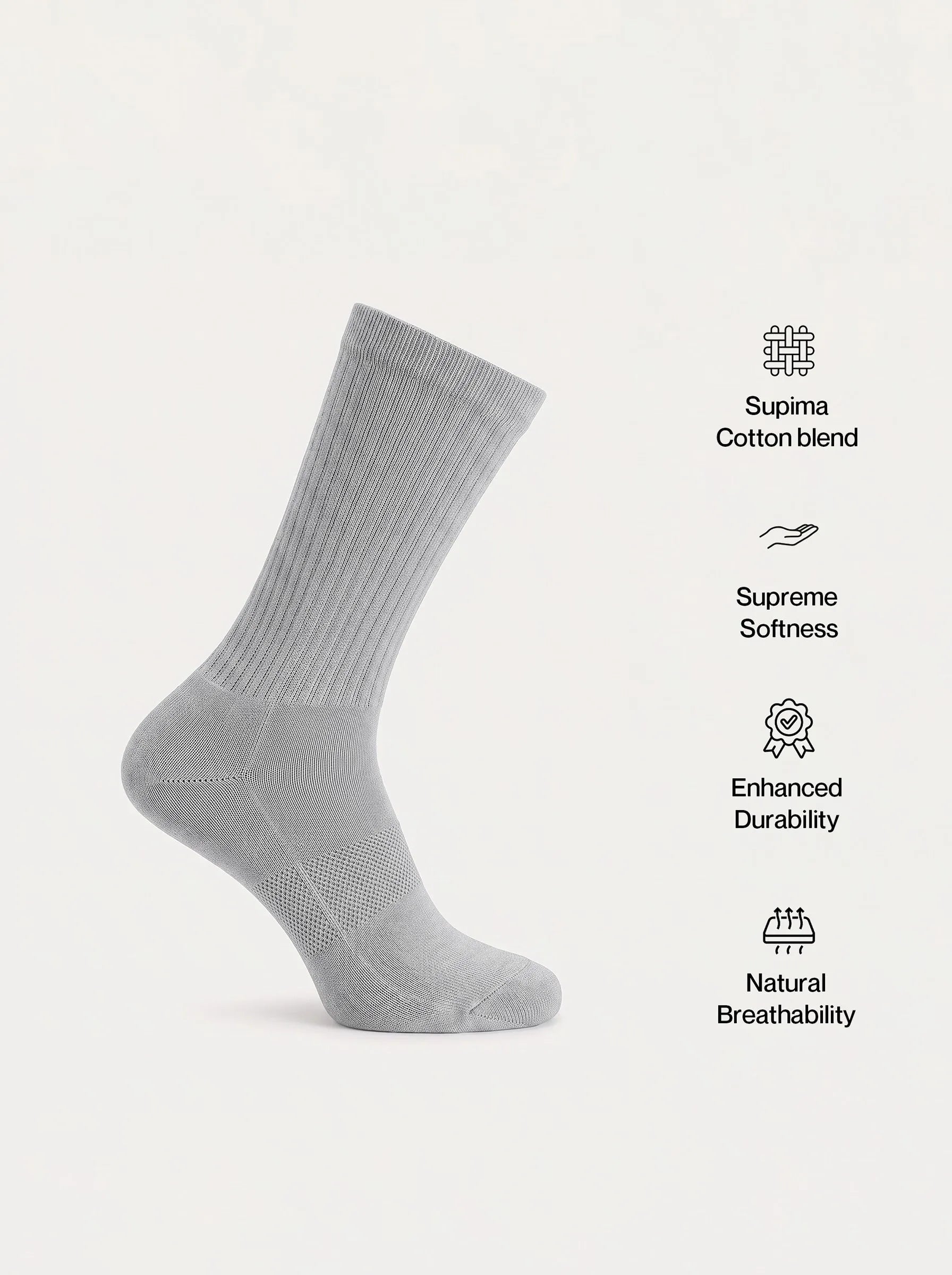 Chaussettes mi-mollet en coton Supima® — Lot de 3
