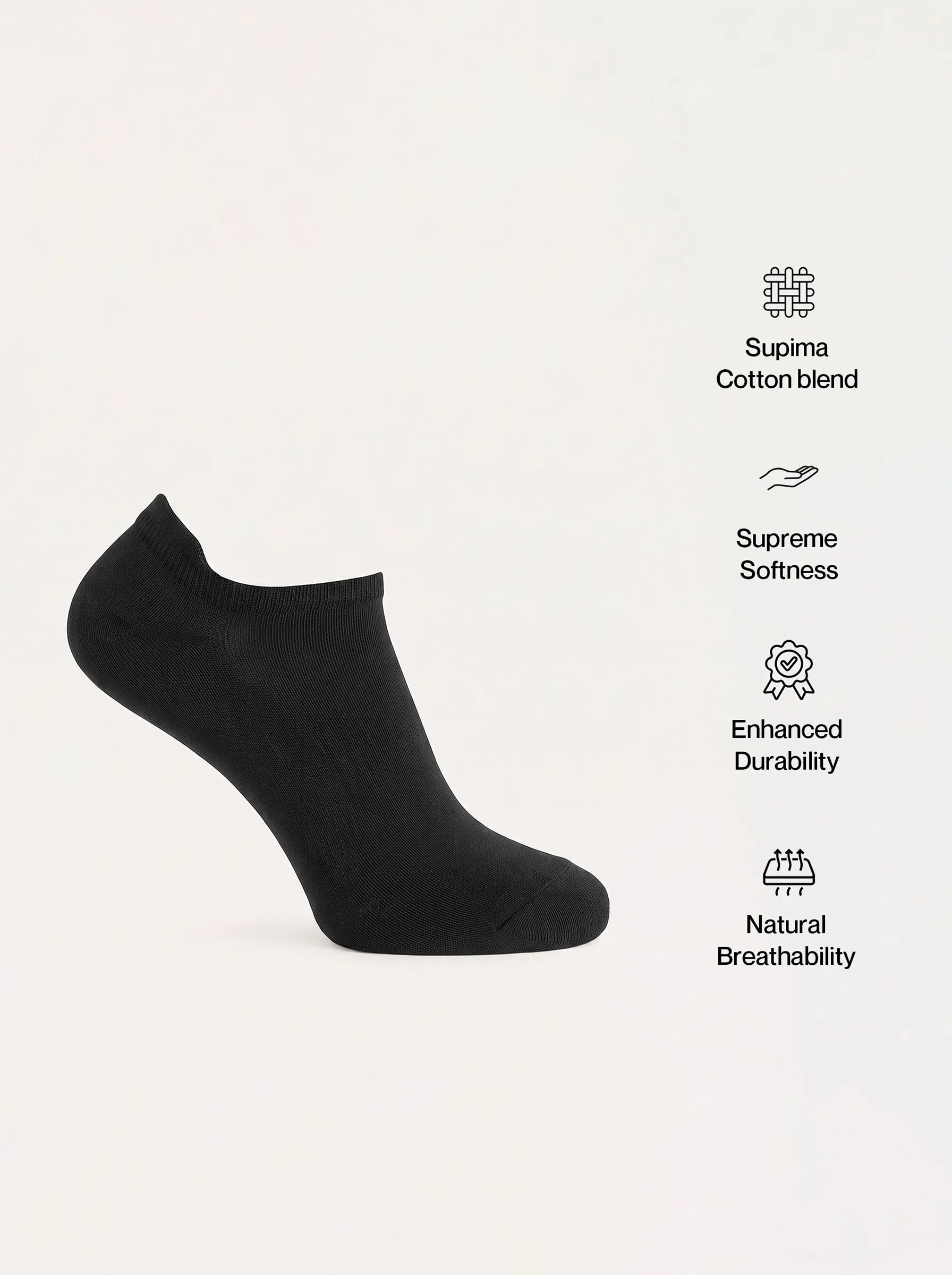 Chaussettes cheville en coton Supima® — Lot de 3