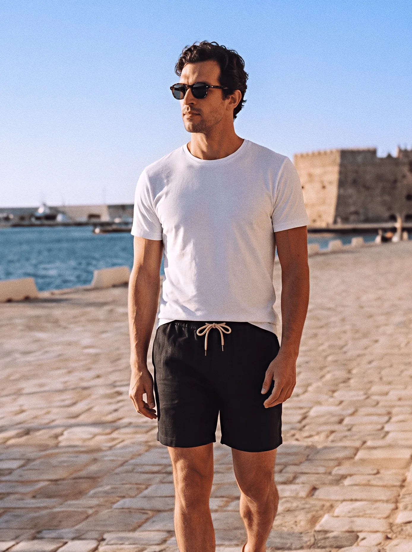 100% European Linen Casual Shorts