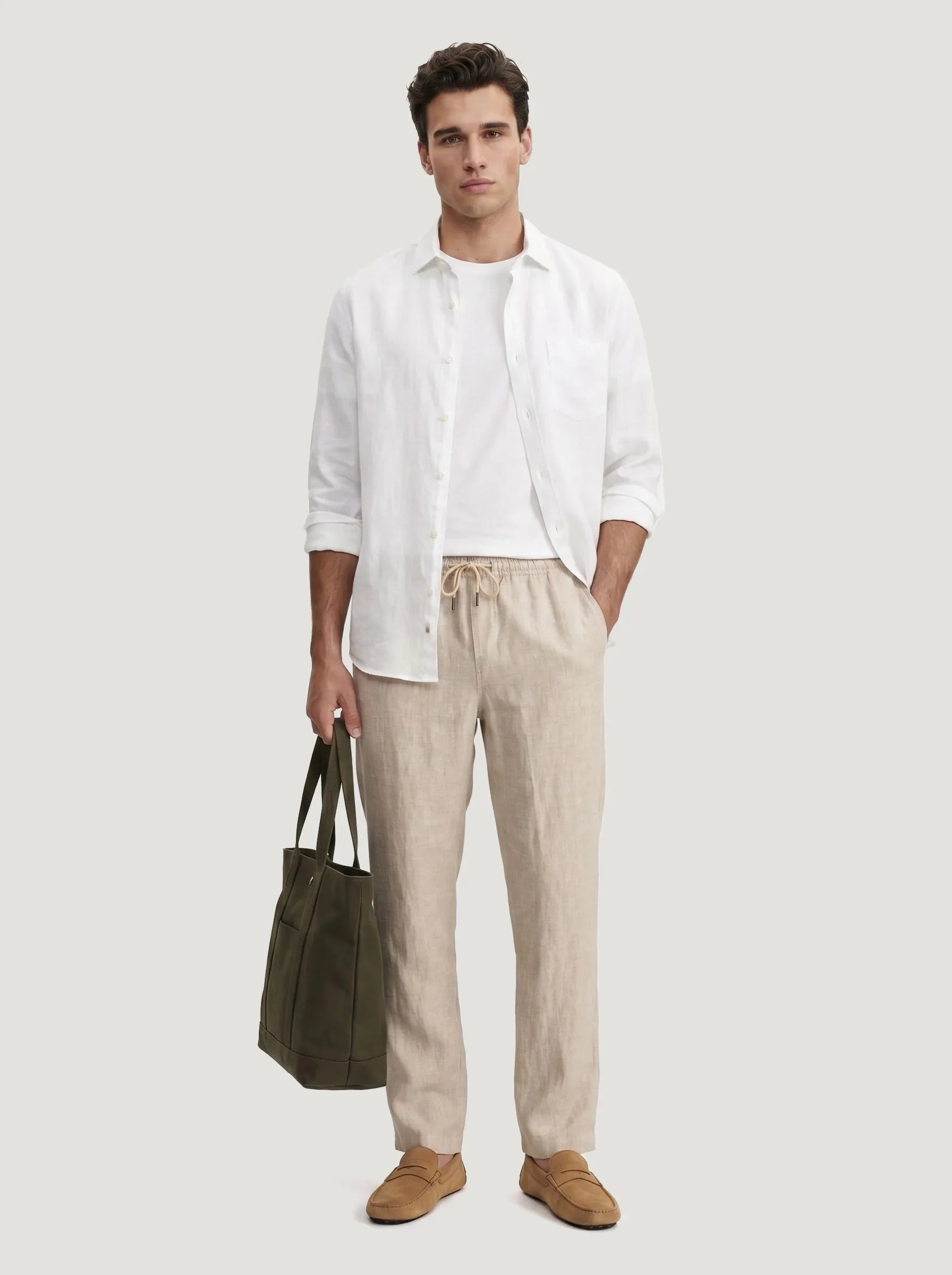 100% European Linen Drawstring Pants — 2-Pack