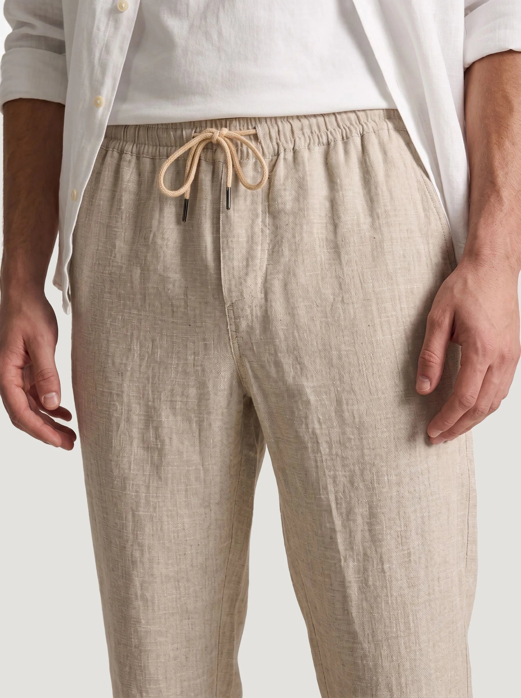 100% European Linen Drawstring Pants — 2-Pack