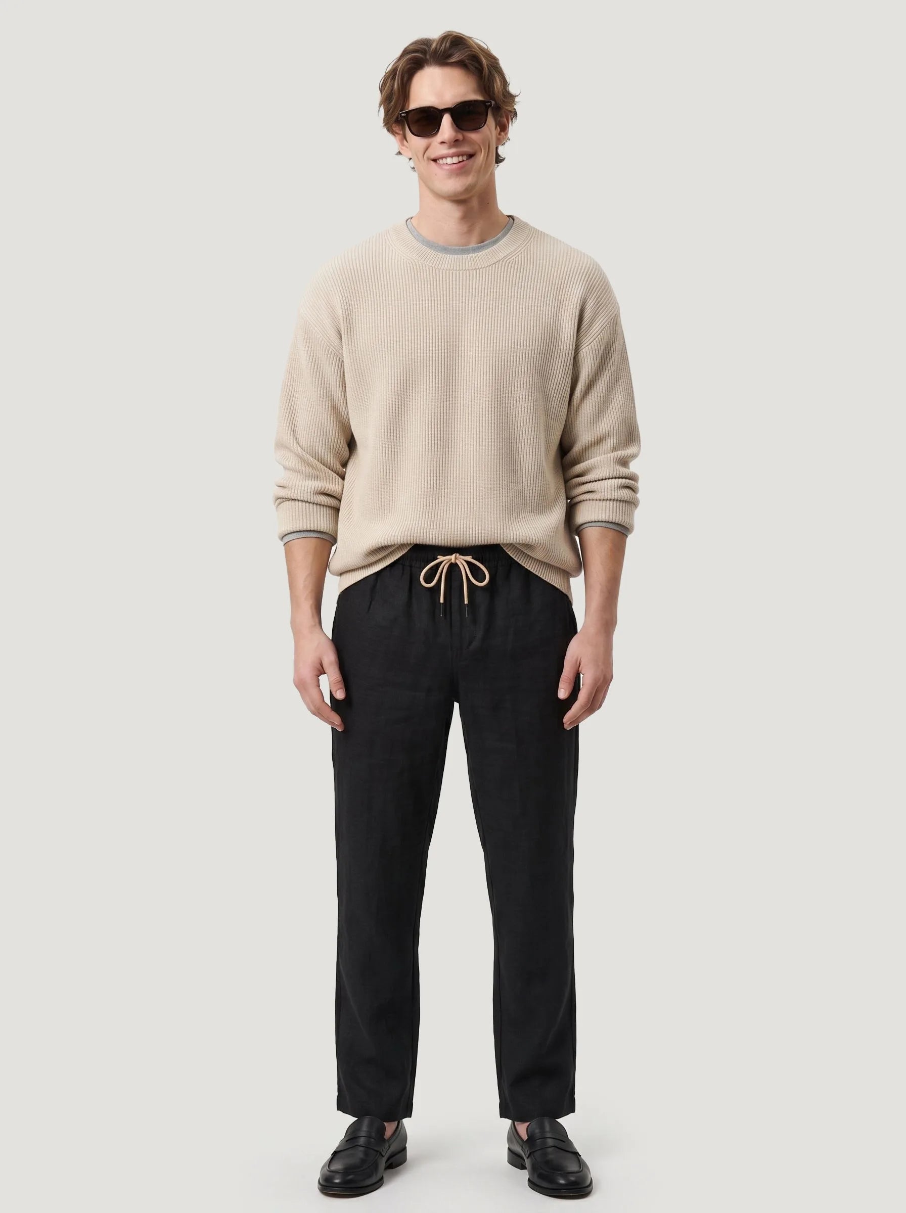 100% European Linen Drawstring Pants — 2-Pack
