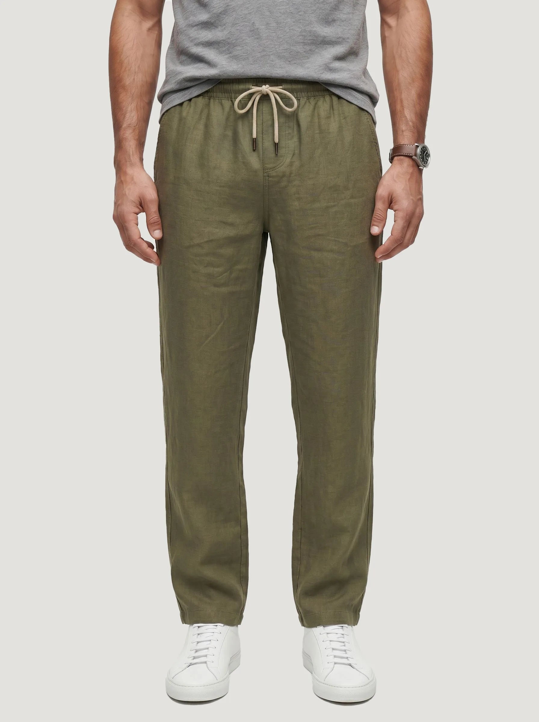 100% European Linen Drawstring Pants