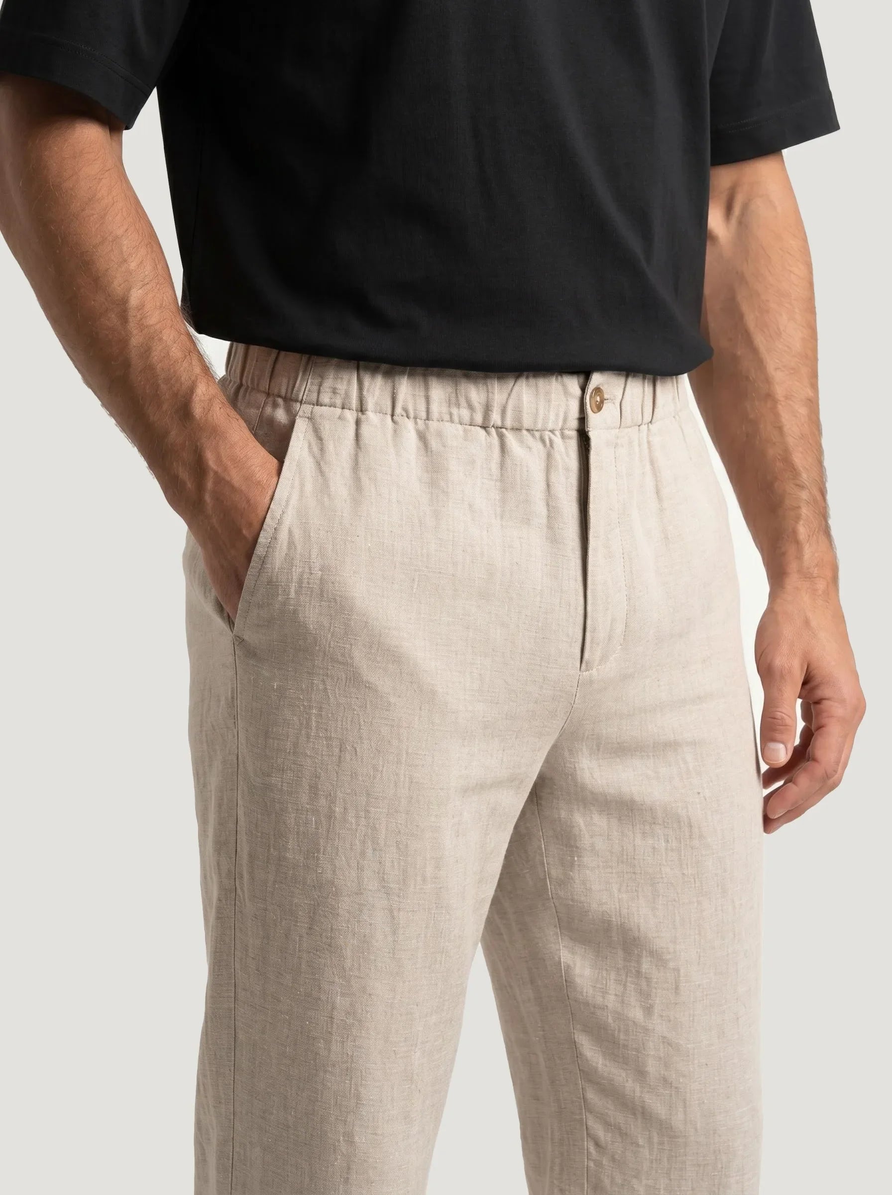 Pantalon habillé en 100 % lin européen — Lot de 2