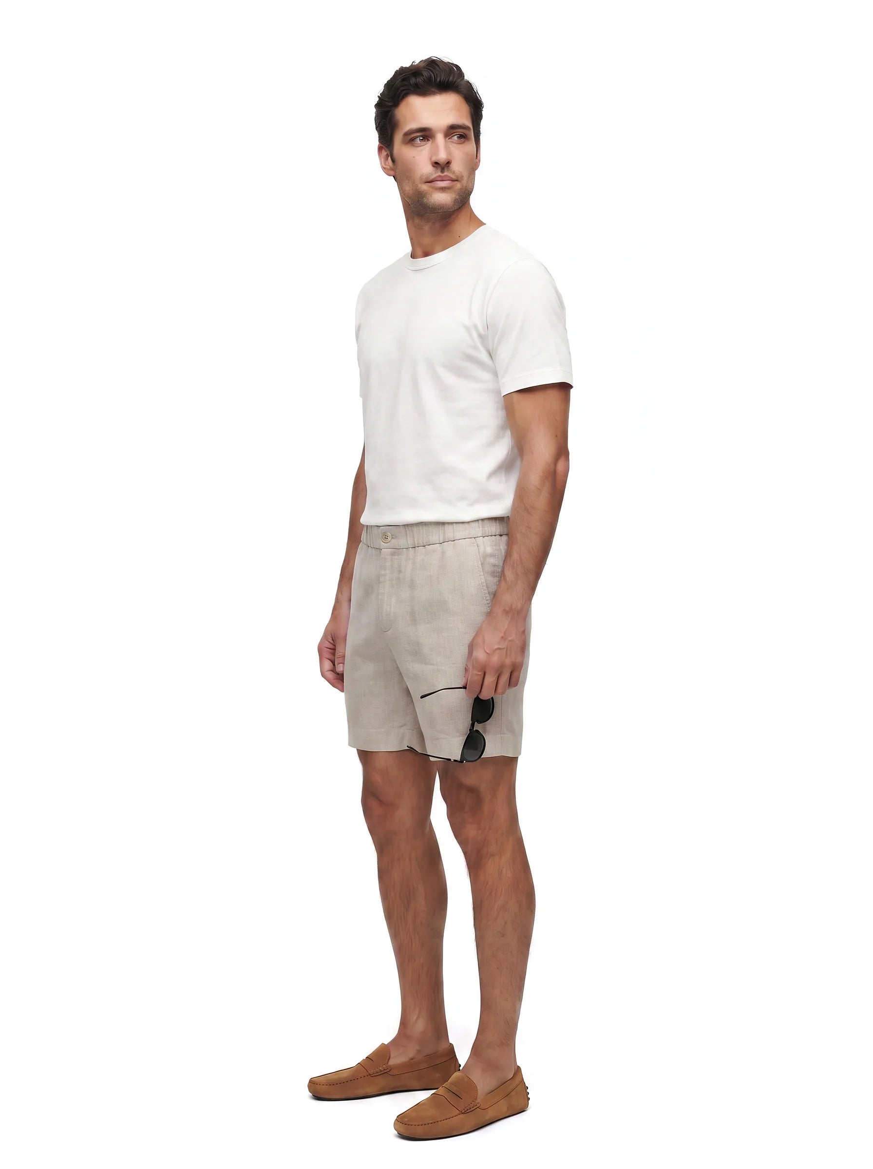 Short habillé en 100 % lin européen