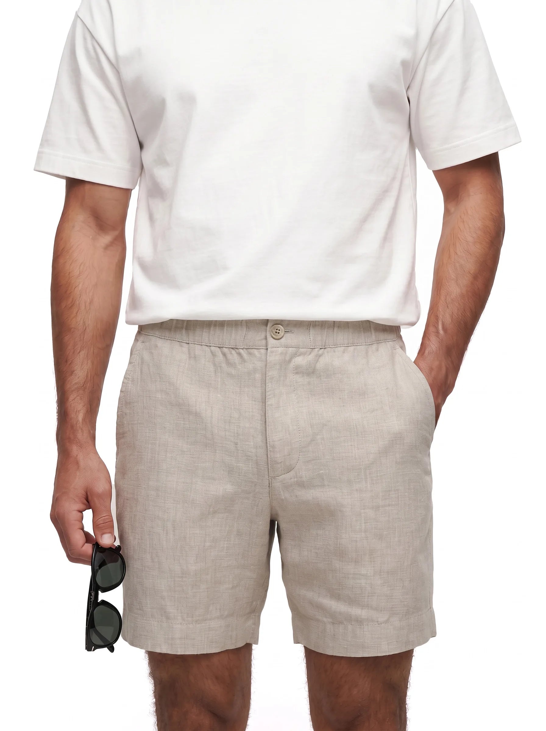 Short habillé en 100 % lin européen