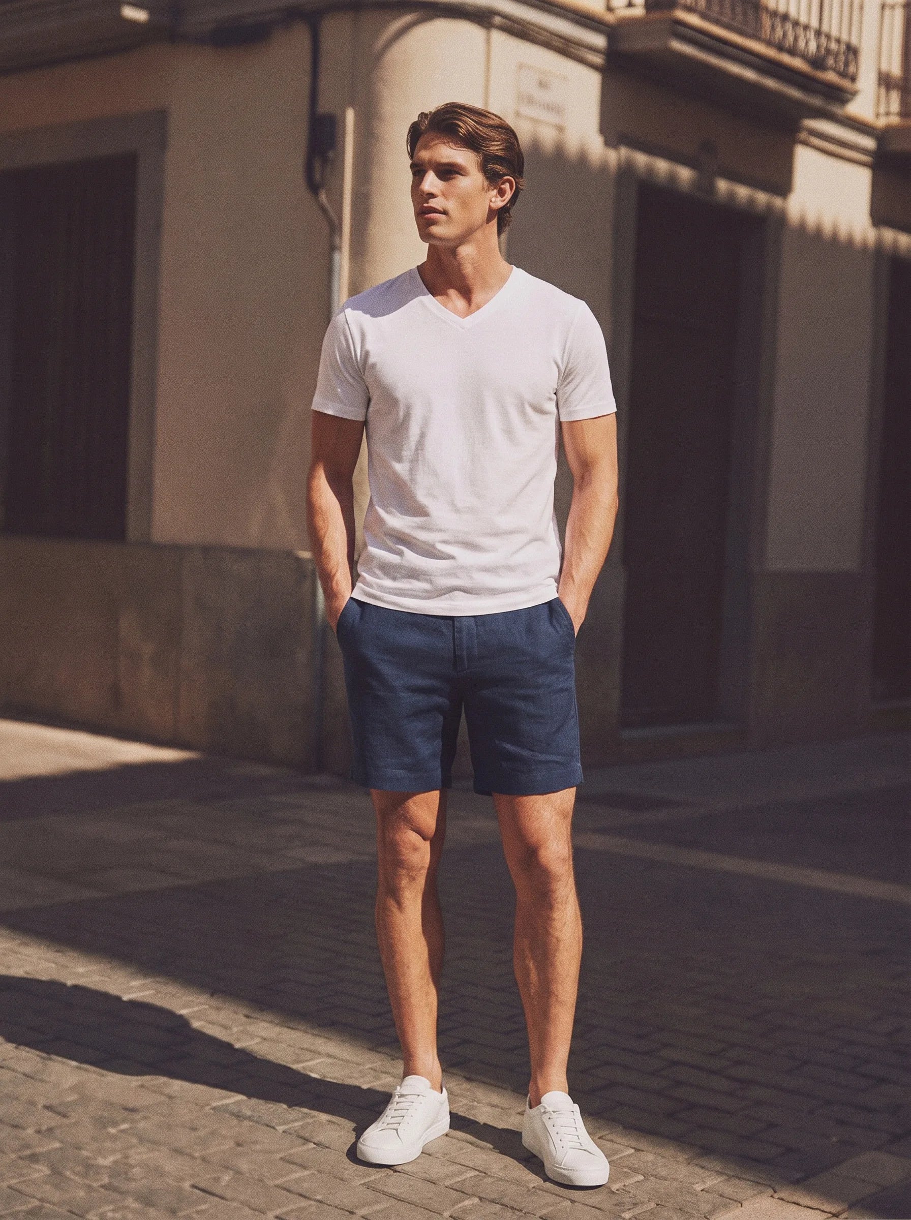 Short habillé en 100 % lin européen