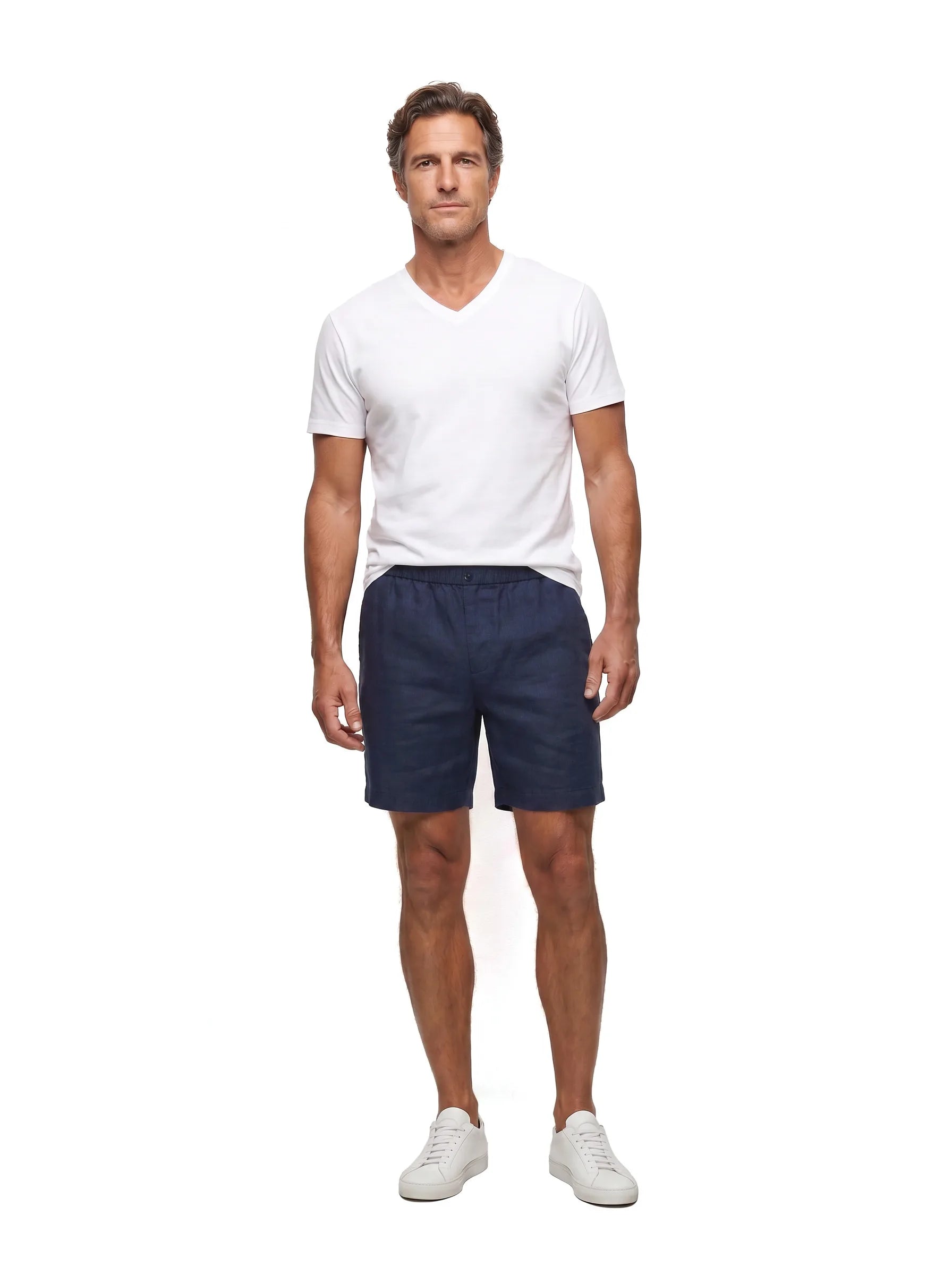 Short habillé en 100 % lin européen