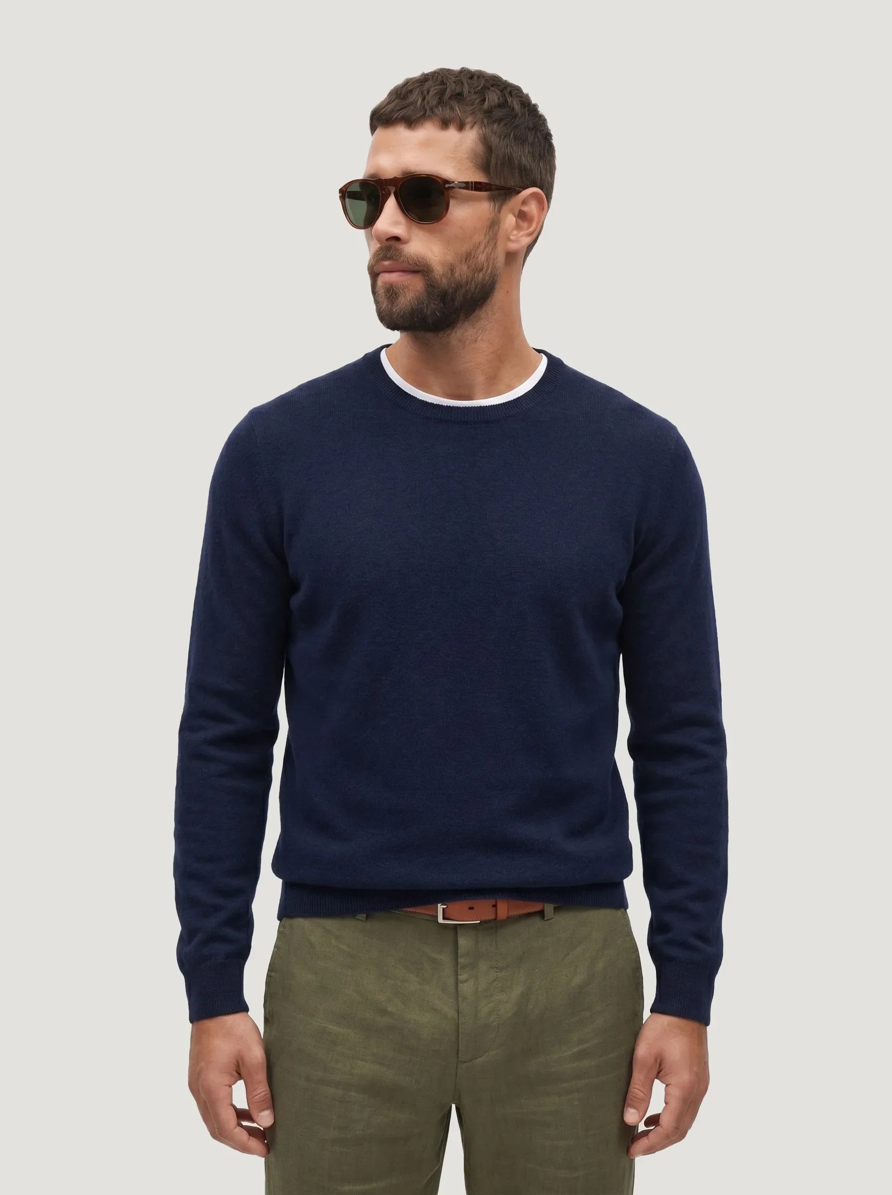 Pull col rond en cachemire de Mongolie — Lot de 3