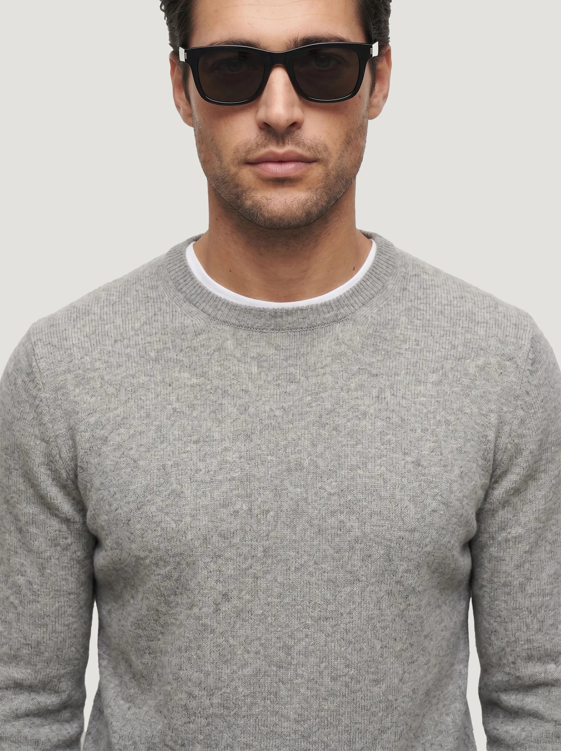 Pull col rond en cachemire de Mongolie — Lot de 3