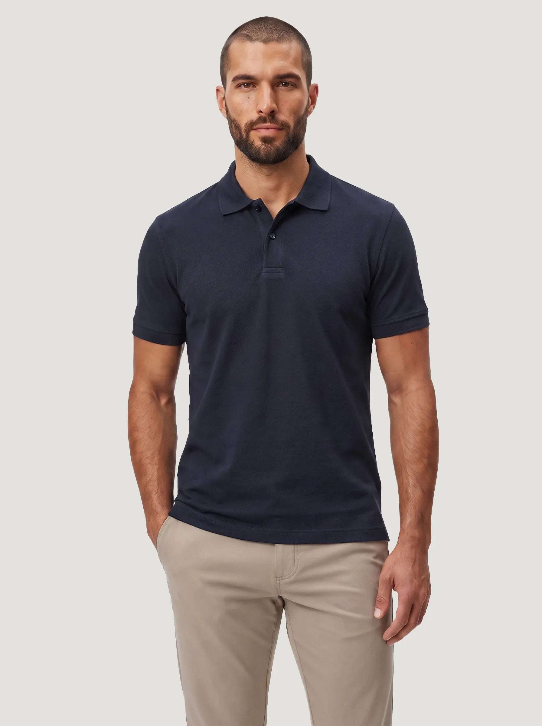 Organic Cotton Piqué Polo Shirt — 3-Pack