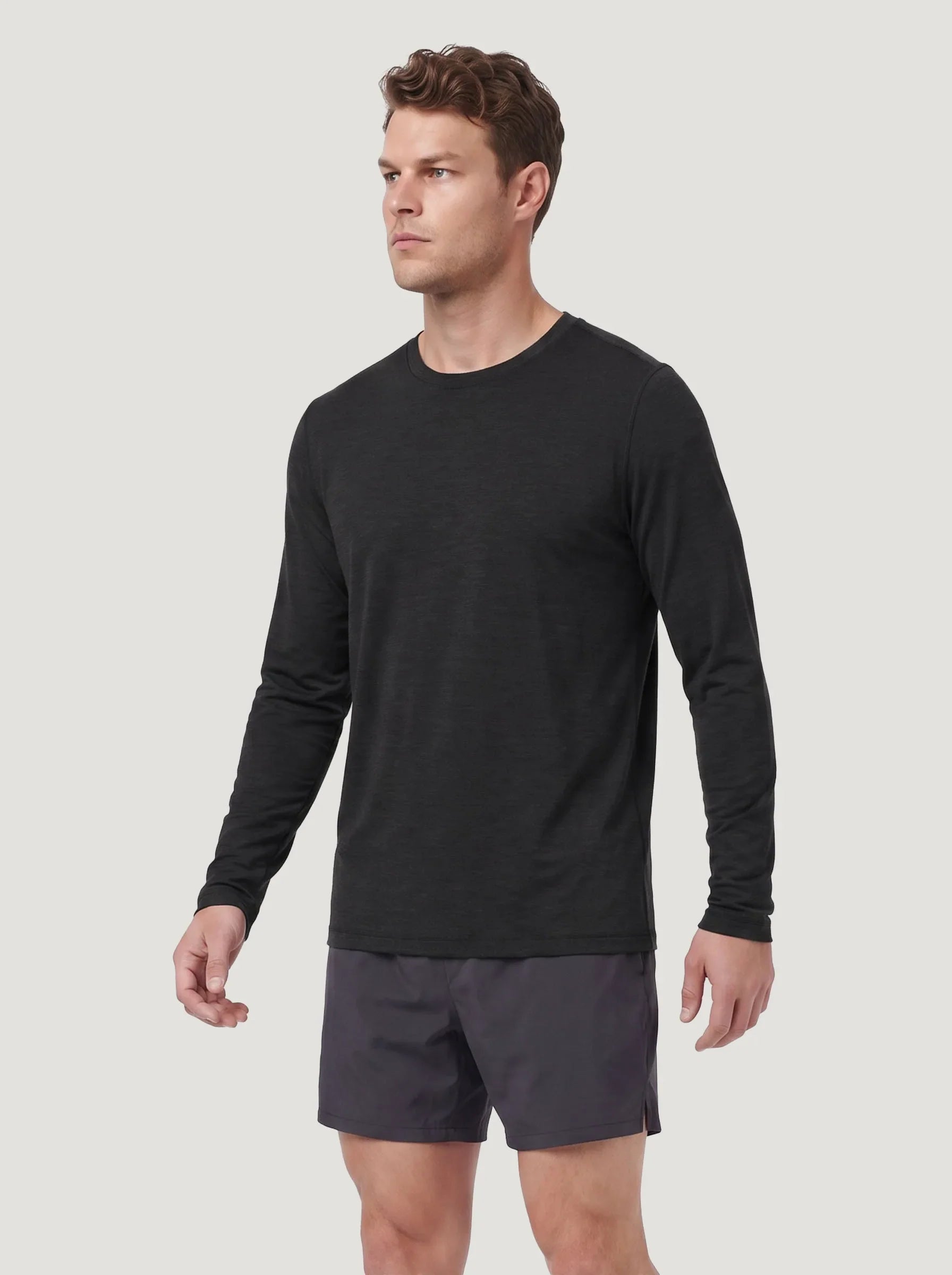 T-shirt manches longues col rond FlowBlend™ Active — Lot de 6