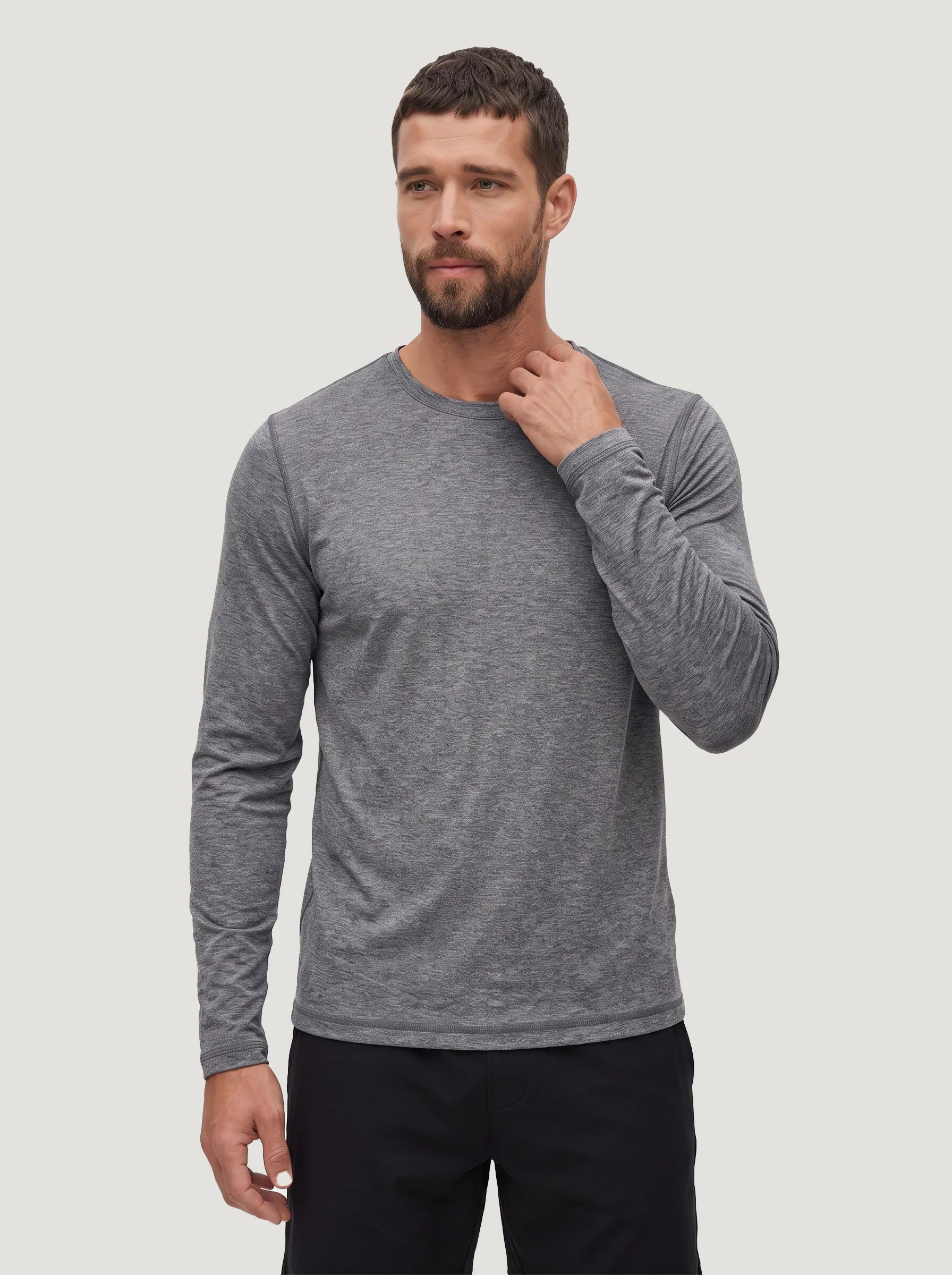 T-shirt manches longues col rond FlowBlend™ Active — Lot de 6