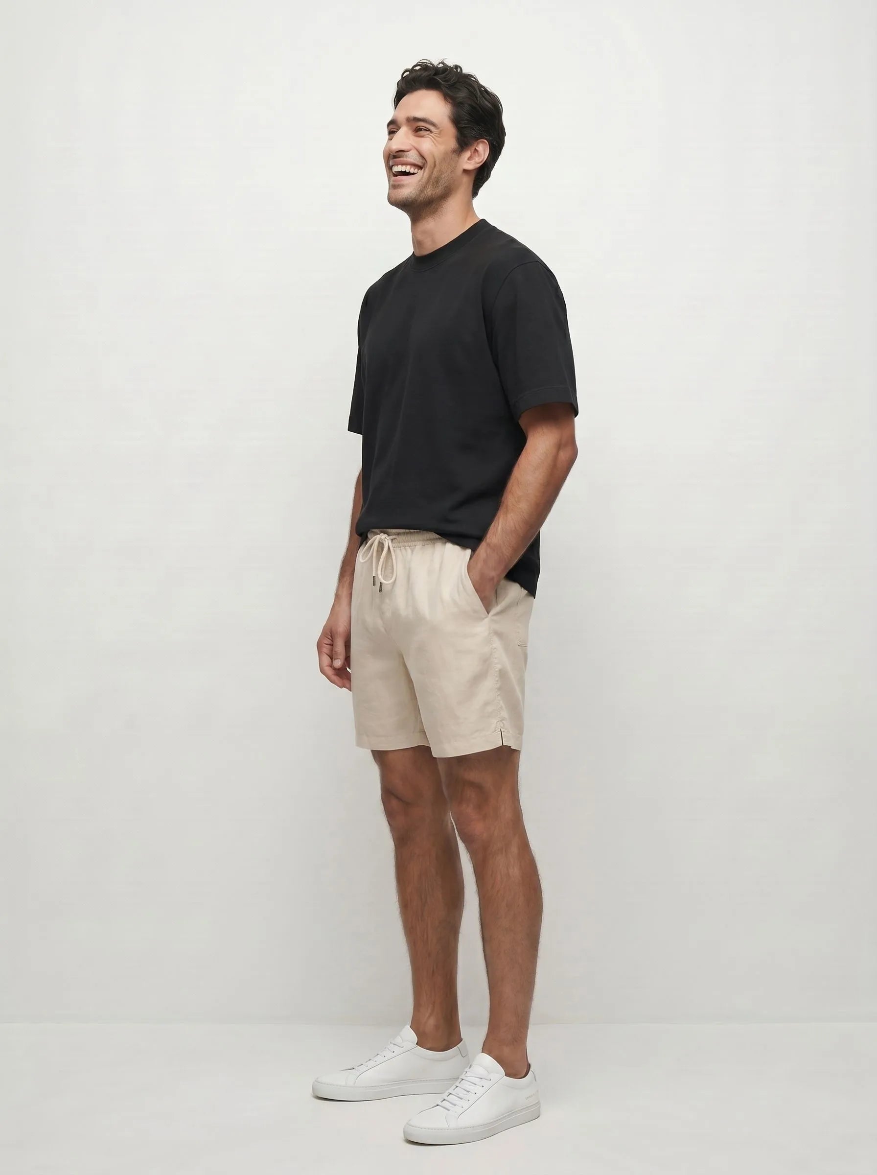 100% European Linen Casual Shorts