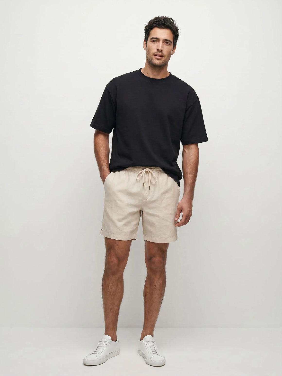 100% European Linen Casual Shorts