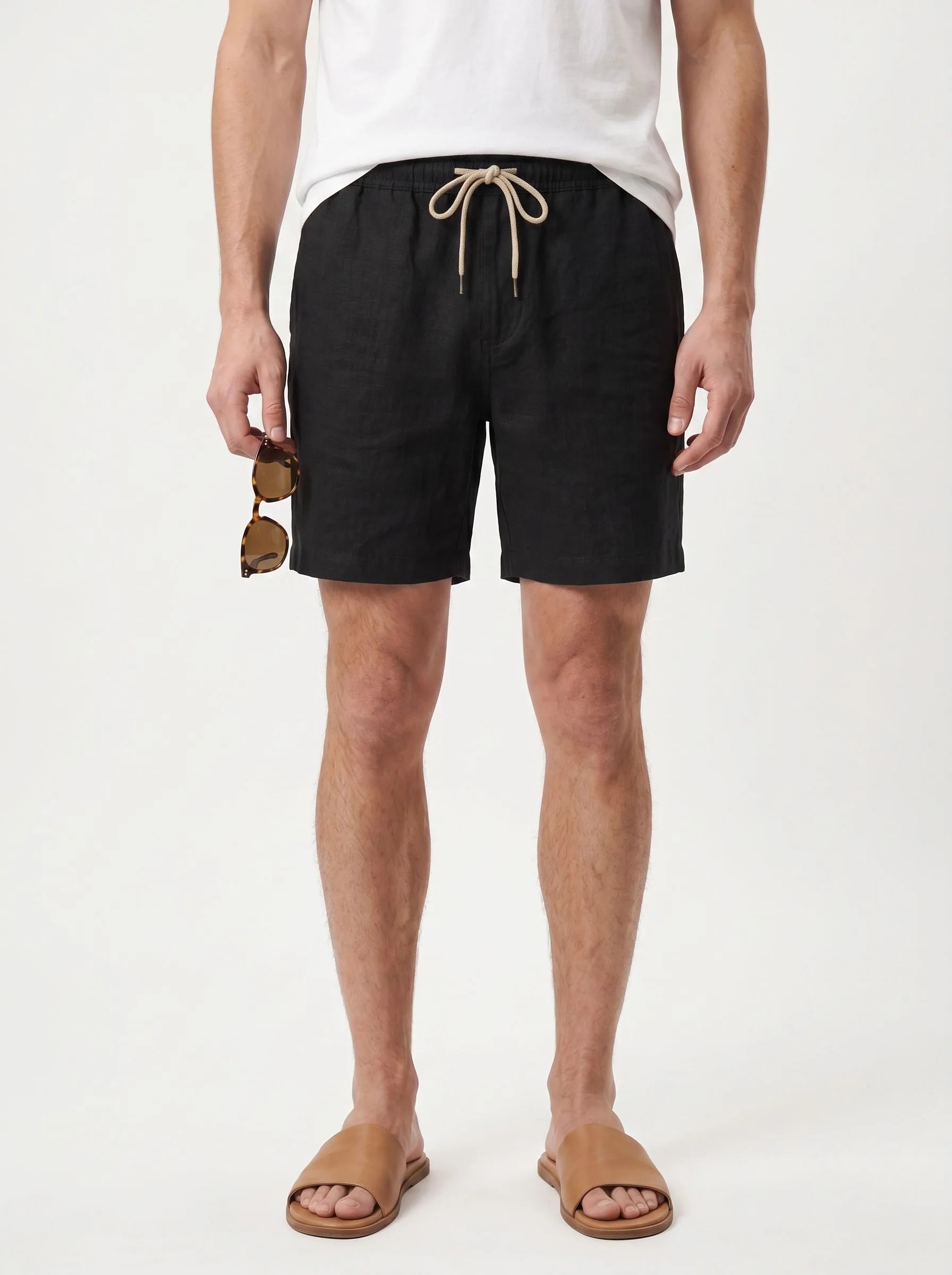 100% European Linen Casual Shorts