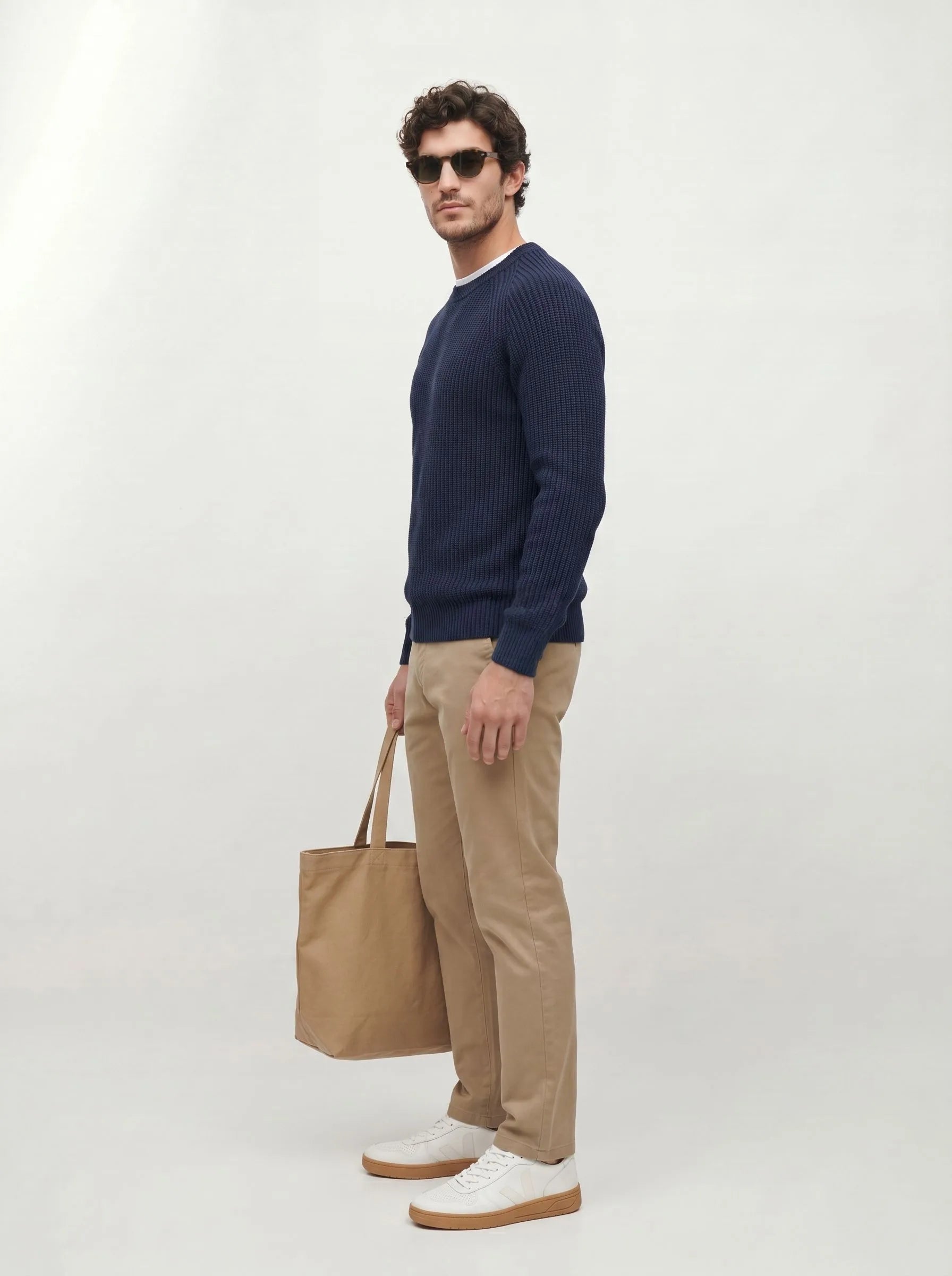 Organic Cotton Ribbed Crewneck Sweater