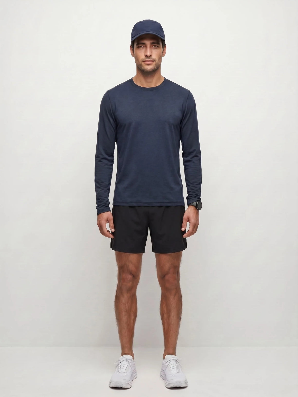 T-shirt de sport à manches longues col rond FlowBlend™