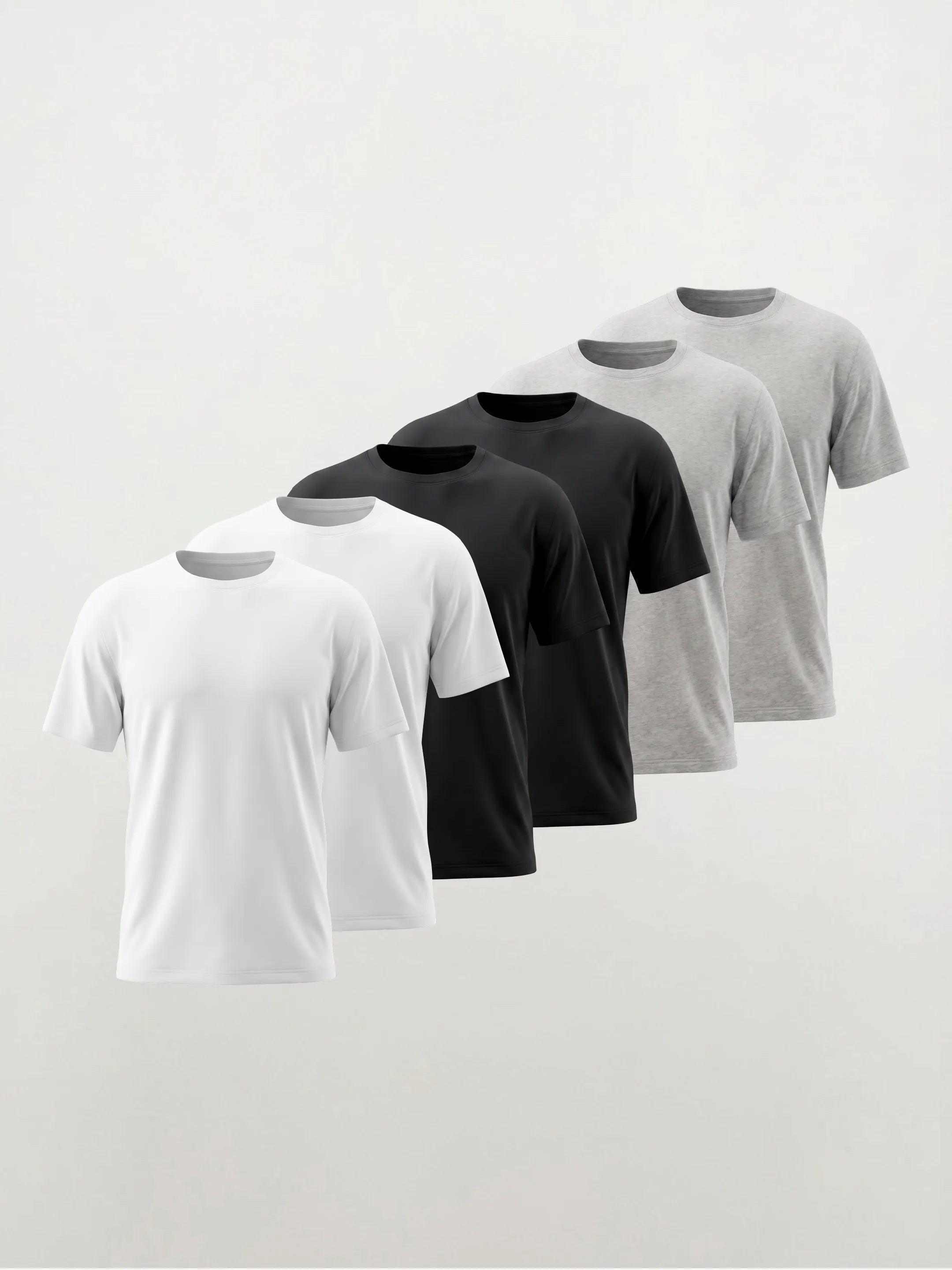 T-shirt classica girocollo in cotone biologico 100% — Confezione da 6
