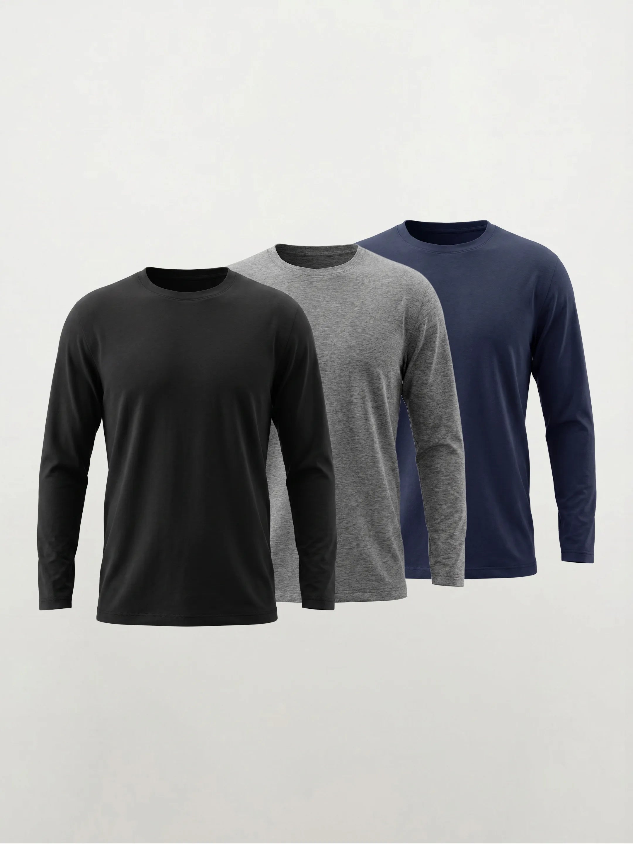 FlowBlend™ Active Langarm-Rundhals — 3-Pack